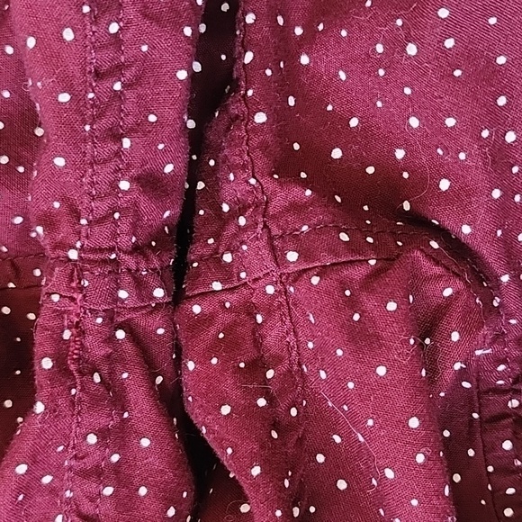 American Eagle Seriously Soft maroon and white button-down shirt - Picture 8 of 9